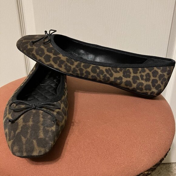 VERONICA BEARD Flats BEATRIX Leopard BLACK / BROWN - Sz 9.5 M New! - Picture 1 of 10